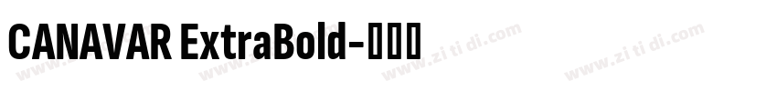 CANAVAR ExtraBold字体转换